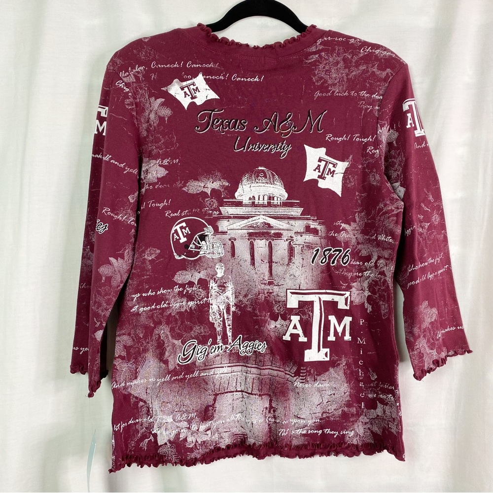 Vintage 90’s Deadstock Texas A&M Aggies Shirt Med NWT - Picture 4 of 6